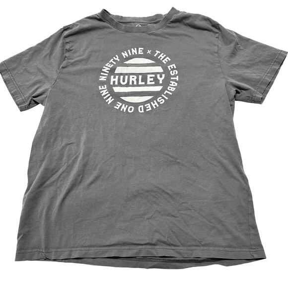 Hurley Other - Hurley Tee Shirt Men Size L Gray Short Sleeve 100% Cotton Crew Neck Y2K Skater